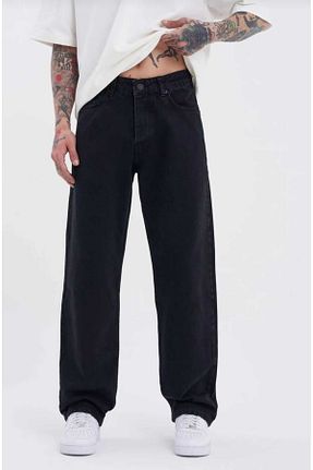 شلوار جین مشکی مردانه پاچه گشاد Denim - کد 870919304