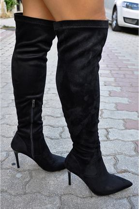 چکمه مشکی زنانه جیر SİBA SHOES - کد 870930121