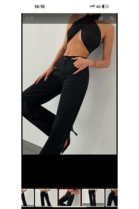 شلوار جین مشکی زنانه جاگر AFA - کد 870938638