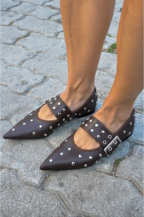 بابت قهوه ای زنانه چرم مصنوعی SİBA SHOES - کد 870936278