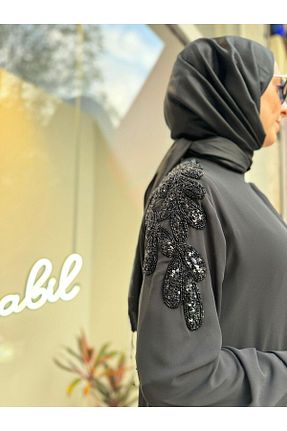 کلاه و ابایا مشکی زنانه پلی استر Nurcan Çetin - کد 870937065
