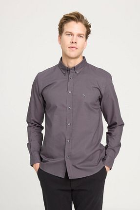 پیراهن طوسی مردانه رگولار Wrangler - کد 828654209