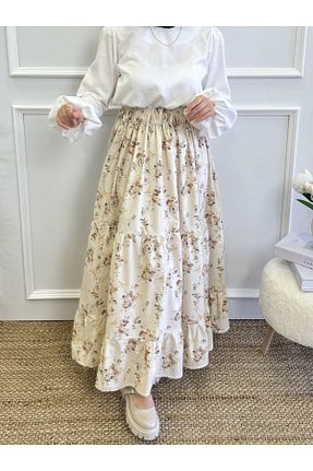 دامن قهوه ای زنانه بافتنی Moda Lippa - کد 870954011