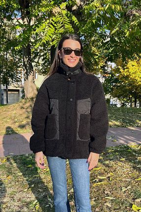 کاپشن مشکی زنانه گشاد Love The Wind - کد 861628903