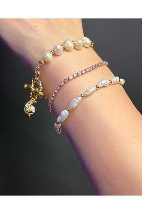 دستبند مروارید سفید مروارید فرهنگی Jansu Jewellery Desing - کد 871333865