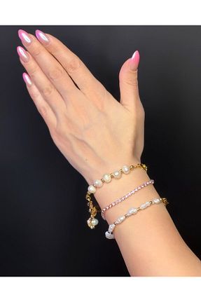 دستبند مروارید سفید مروارید فرهنگی Jansu Jewellery Desing - کد 871333865