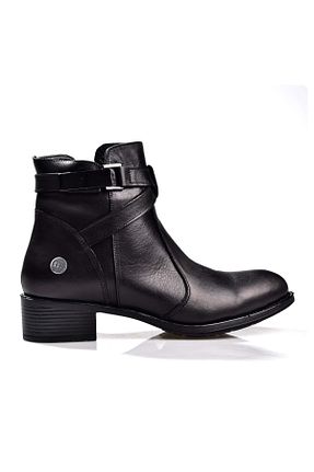 بوت / نیم بوت مشکی زنانه چرم خالص Mammamia - کد 855486890