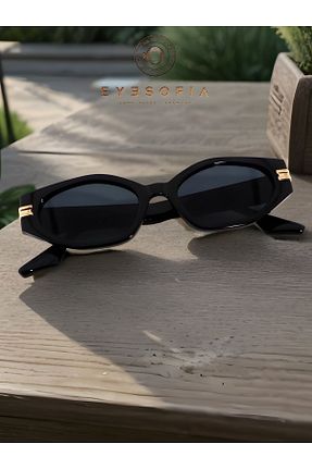 عینک آفتابی مشکی زنانه UV400 Eyesofia - کد 799783188