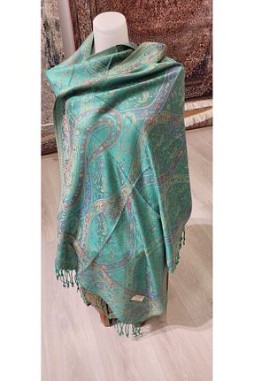 شال سبز زنانه کشمیر TOPRAK ART GALLERY - کد 871052687