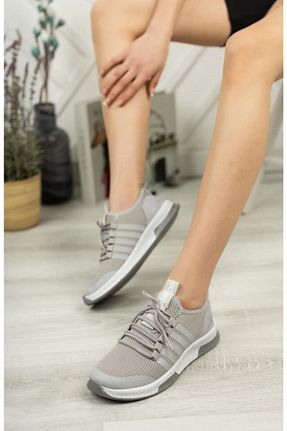 کفش اسنیکر طوسی زنانه بند دار mackrock sports - کد 670929115