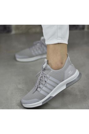 کفش اسنیکر طوسی زنانه بند دار mackrock sports - کد 670929115