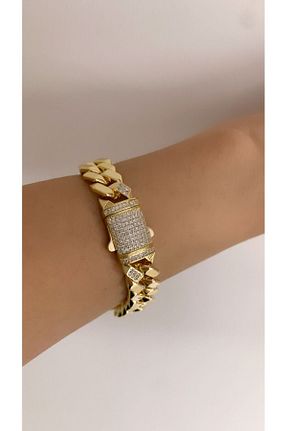 دستبند استیل (فولاد) طلائی زنانه استیل ضد زنگ Chiaro Accessory - کد 799119213