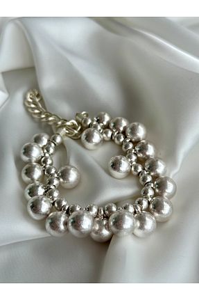 دستبند جواهر متالیک زنانه منجق JEWELRY - کد 871060230