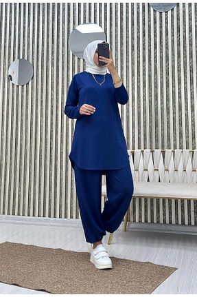 ست گرمکن حجاب آبی زنانه Relaxed Moda Krash - کد 871065539