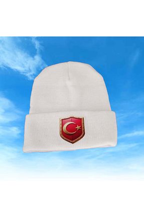 کلاه پشمی سفید زنانه اکریلیک Yenilmez kırtasiye - کد 871056682