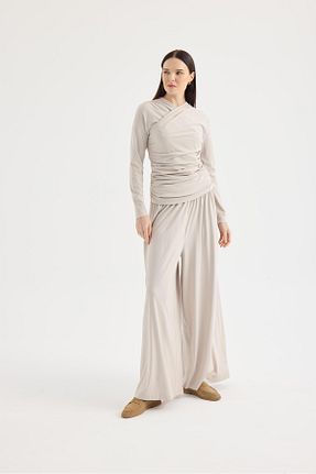 بلوز حجاب طوسی زنانه پنبه ای Garzia İtalia - کد 871086870