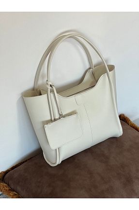 کیف دوشی بژ زنانه چرم مصنوعی Moda azza - کد 871105506