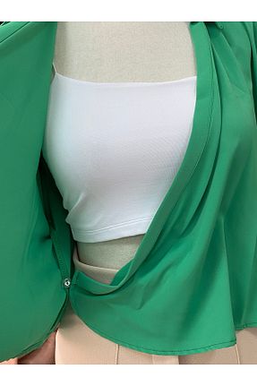 بلوز سبز زنانه ساده çınarr butikk - کد 871091110