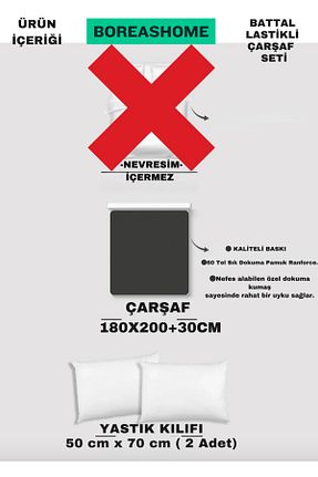ست ملحفه سایز بزرگ طوسی پنبه ای Boreas Home - کد 828773199