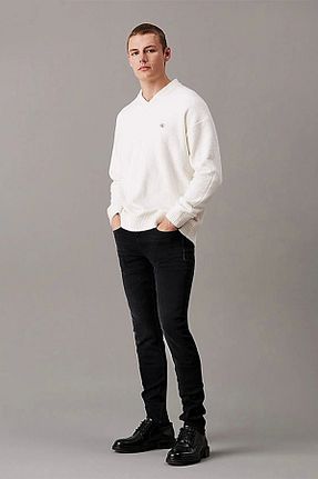 شلوار جین مشکی مردانه پاچه تنگ Calvin Klein - کد 868916498