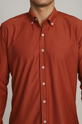 پیراهن نارنجی مردانه اسلیم فیت PASSERO - کد 871111841