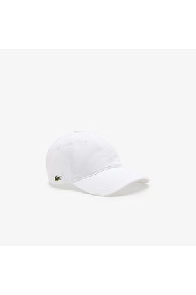 کلاه سفید زنانه پنبه ای Lacoste - کد 382184295