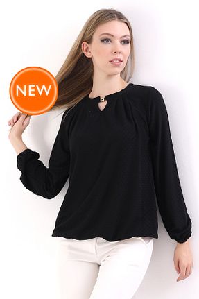 بلوز حجاب مشکی زنانه Straight Şiir - کد 742326769