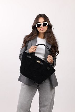 کیف دوشی مشکی زنانه چرم مصنوعی NOTHING - کد 871087147