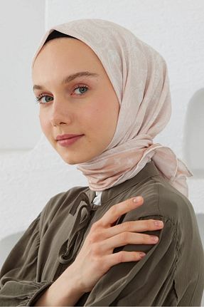 روسری بژ پنبه ای Emproyal - کد 871122445