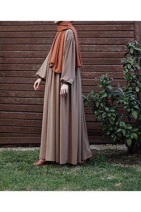 لباس حجاب قهوه ای زنانه رگولار ANDE - کد 639270359