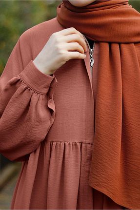 کلاه و ابایا نارنجی زنانه پنبه ای ANDE - کد 871133092