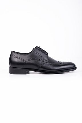 کفش کلاسیک مشکی مردانه چرم خالص İmza - کد 871145787