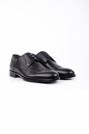 کفش کلاسیک مشکی مردانه چرم خالص İmza - کد 871145787