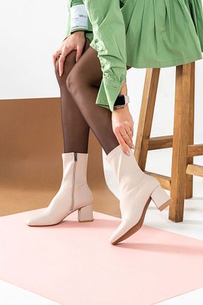 بوت / نیم بوت بژ زنانه چرم مصنوعی ESPADRİN - کد 871168822