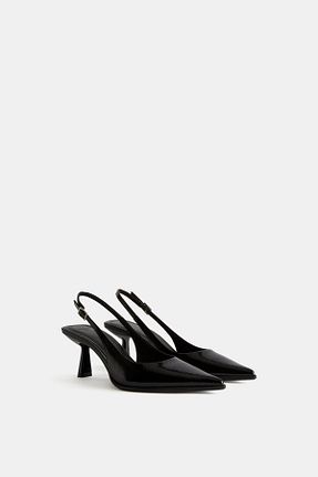 کفش پاشنه بلند کلاسیک مشکی زنانه پلی اورتان Bershka - کد 803683735