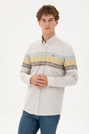 پیراهن نباتی مردانه یقه پیراهنی U.S. Polo Assn. - کد 871194595