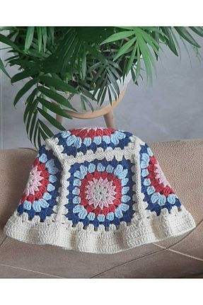 کلاه پشمی آبی بچه گانه پنبه ای Tasarım - کد 871387645