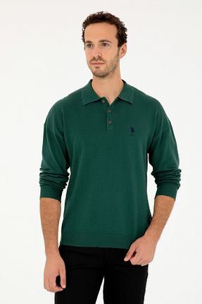 پلیور سبز مردانه ساده U.S. Polo Assn. - کد 871264645