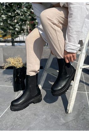بوت / نیم بوت رنگی زنانه پاشنه ضخیم SaklıModa - کد 871290143