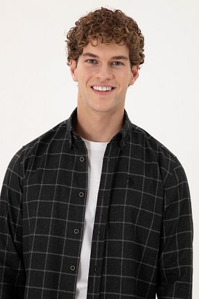 پیراهن مشکی مردانه یقه پیراهنی U.S. Polo Assn. - کد 871282565