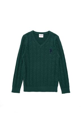 پلیور سبز بچه گانه ساده U.S. Polo Assn. - کد 871280538