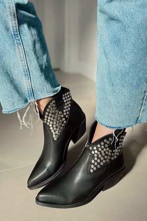 چکمه مشکی زنانه چرم مصنوعی POLKA STORE - کد 871279359