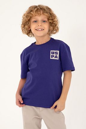 تیشرت بنفش بچه گانه یقه دوچرخه U.S. Polo Assn. - کد 871408576