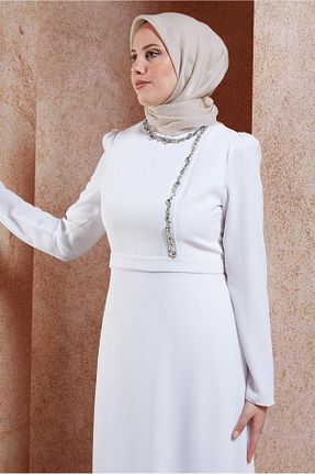 روسری بژ پلی استر Alvina - کد 871312313