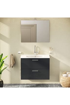 ست کمد حمام طوسی VitrA - کد 84678439