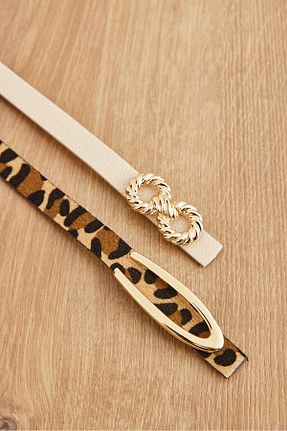 کمربند طوسی زنانه چرم مصنوعی Olalook - کد 867362150
