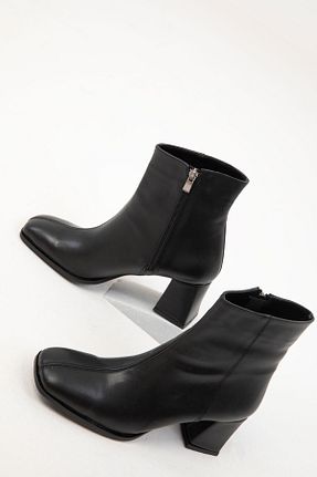 بوت / نیم بوت مشکی زنانه چرم مصنوعی SOHO - کد 869499888