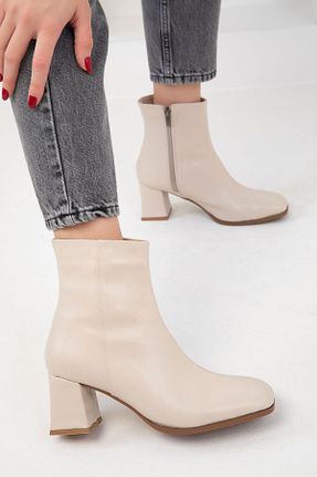 بوت / نیم بوت بژ زنانه چرم مصنوعی SOHO - کد 869499869