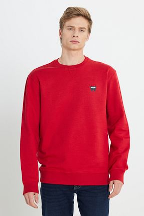 سوئیشرت قرمز مردانه ساده Wrangler - کد 371588558