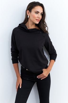 سوئیشرت مشکی زنانه ساده Cool & Sexy - کد 861604319